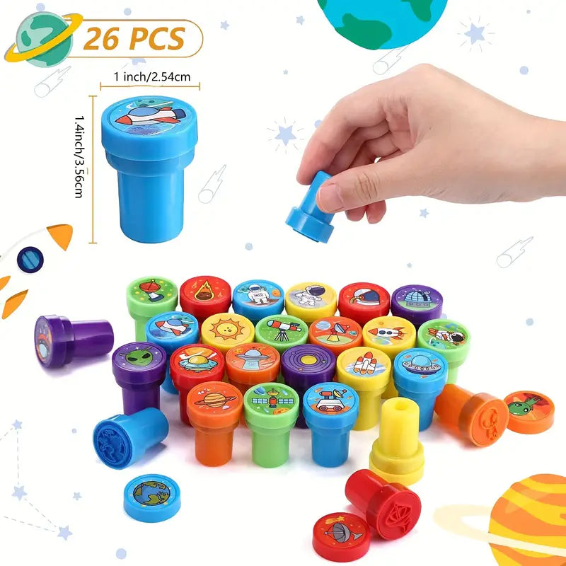 Galaxy Space Stamp Favors Pack of 26