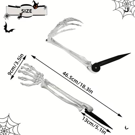 Halloween Skeleton Hand Decorations Pack of 6