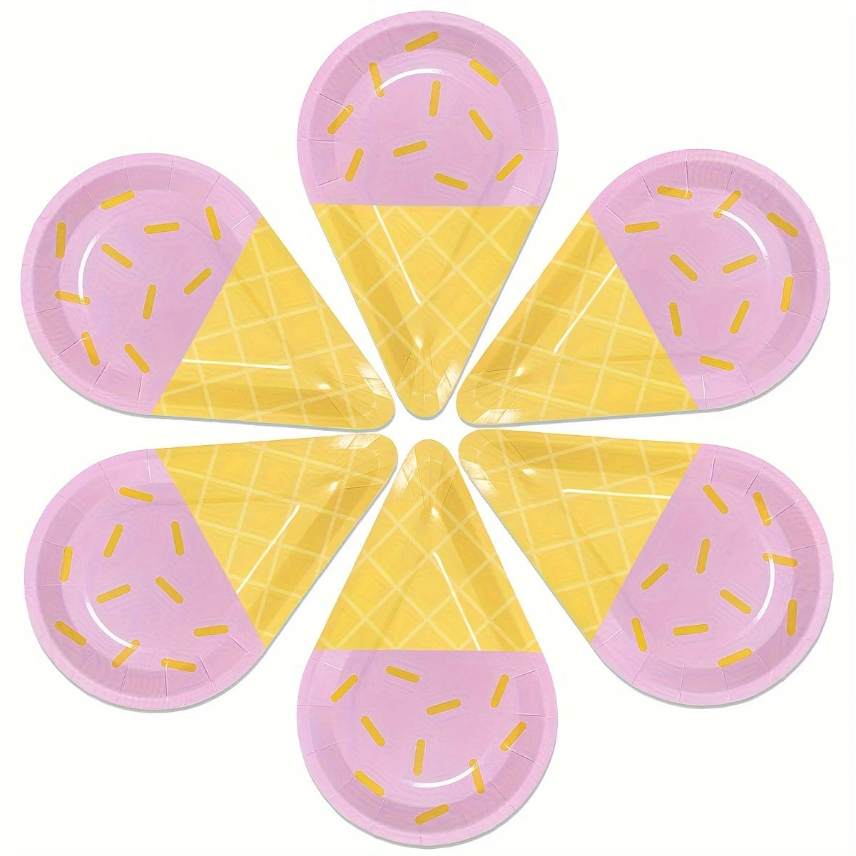 Ice Cream Shaped Paper Plates Pack of 10