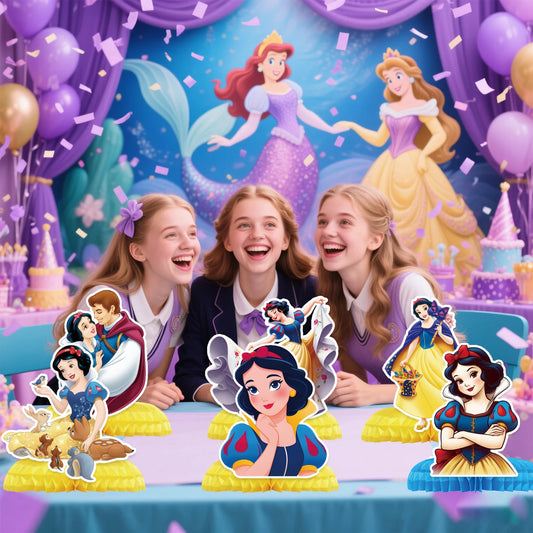 Snow White Honeycomb Decorations Pack of 9