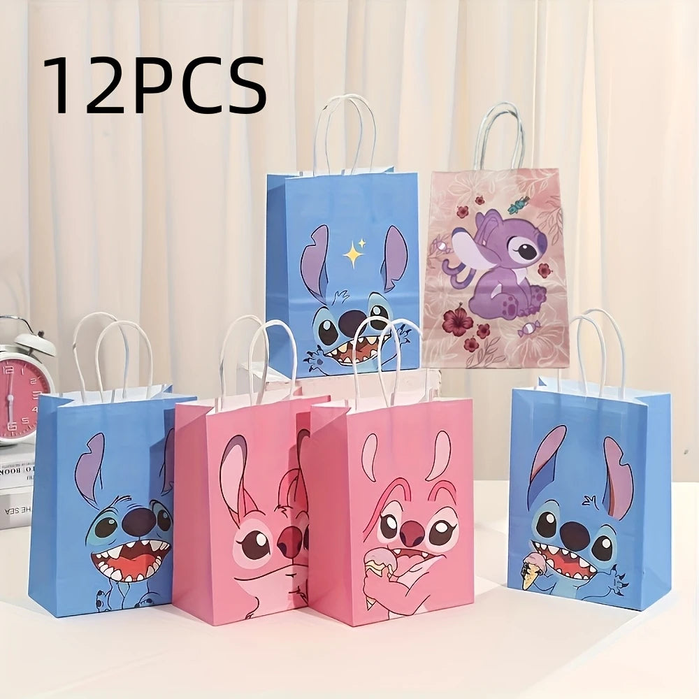 Stitch and Angel Kraft Paper Party Bags Pack of 12