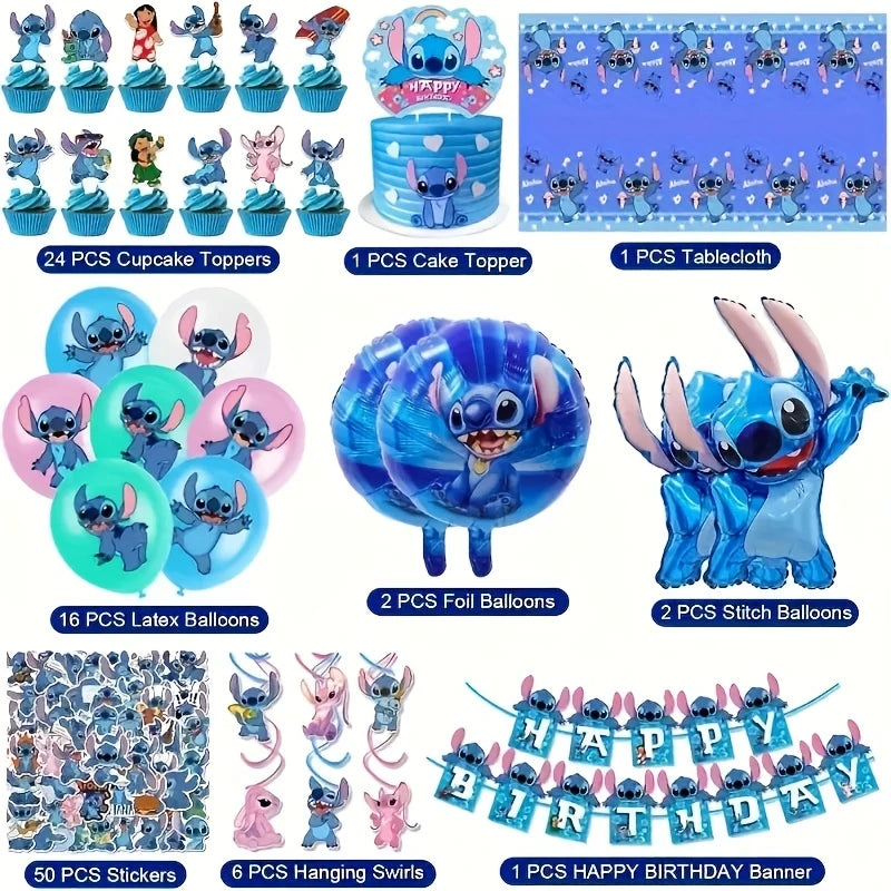 Stitch Themed Birthday Party Decor Set