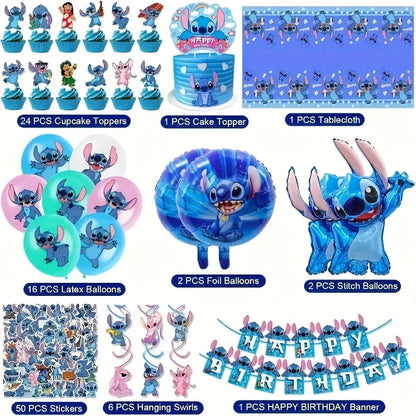 Stitch Themed Birthday Party Decor Set