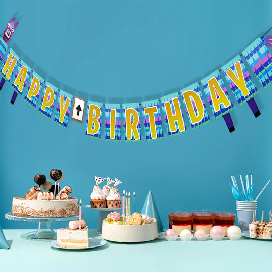 Battle Royal Fortnite Happy Birthday Paper Banner
