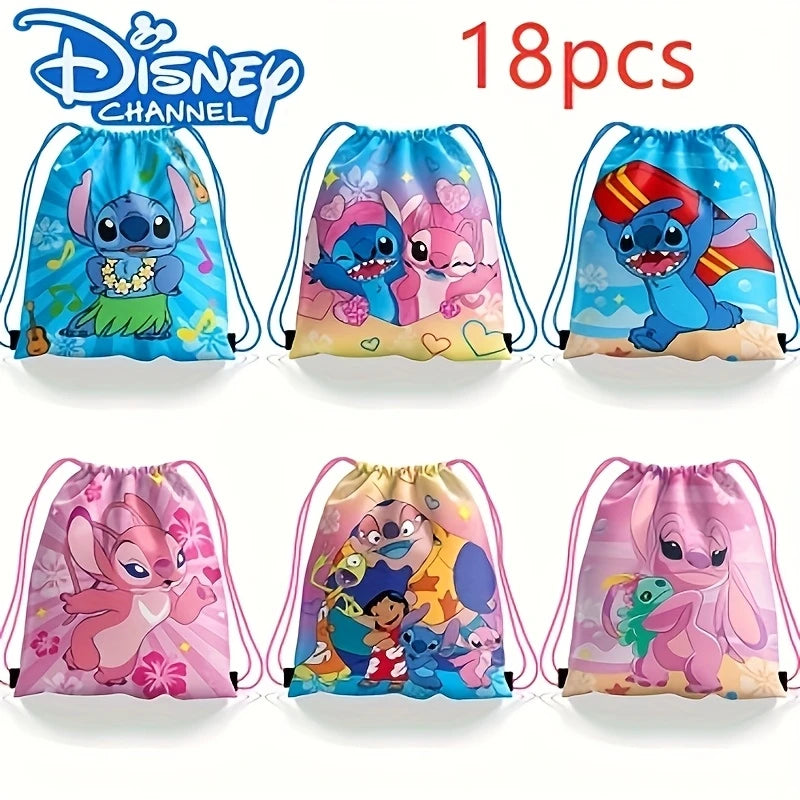 Stitch & Lilo Drawstring Bags Pack of 18