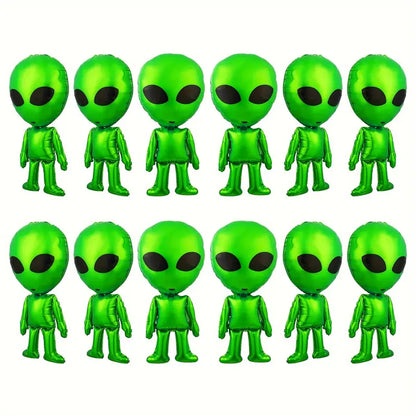 Green Alien Foil Balloons Pack of 4