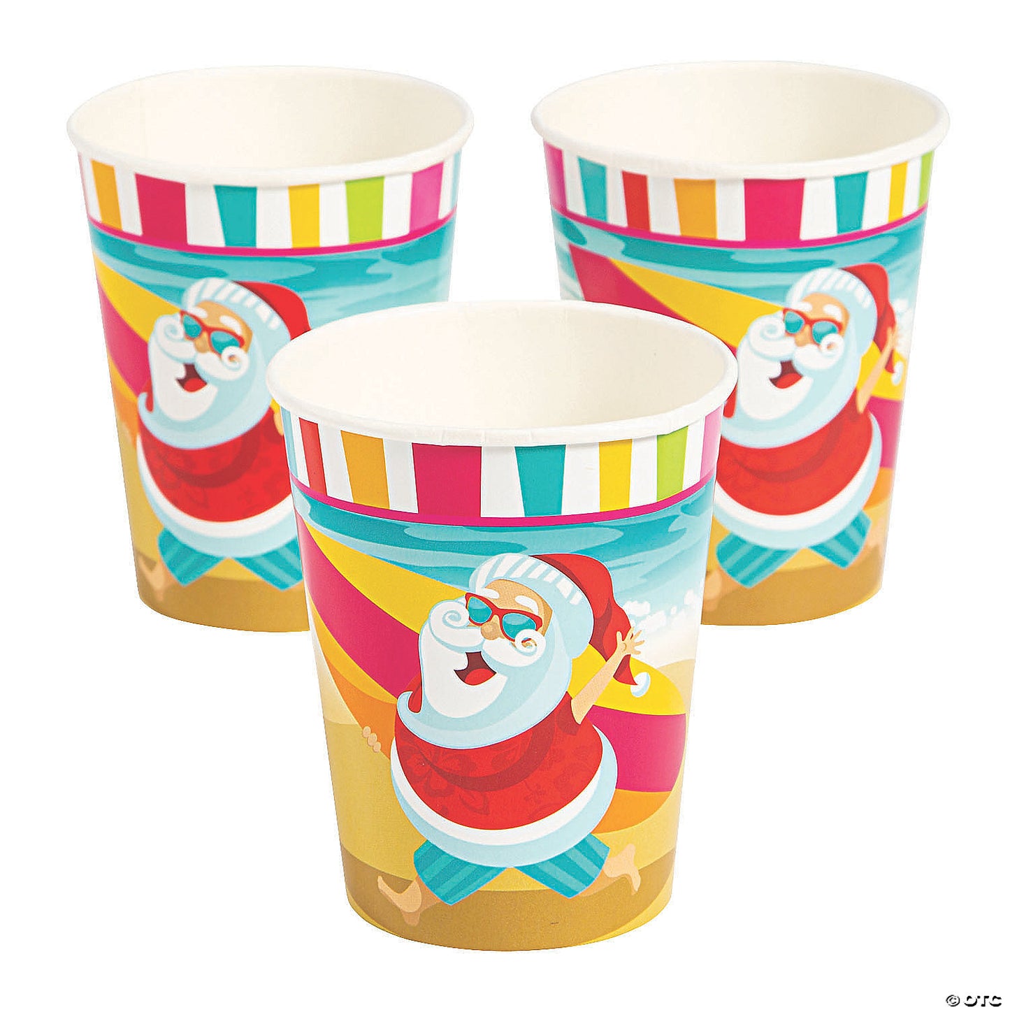 Luau Santa Paper Cups Pack of 8