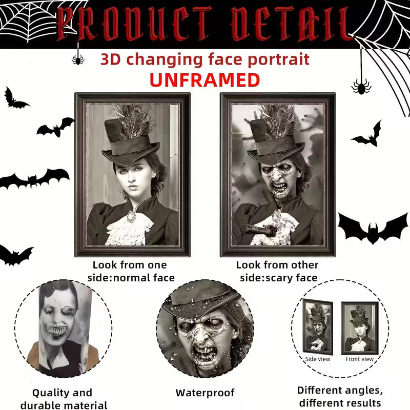 Halloween 3D Moving Portraits Pack of 12