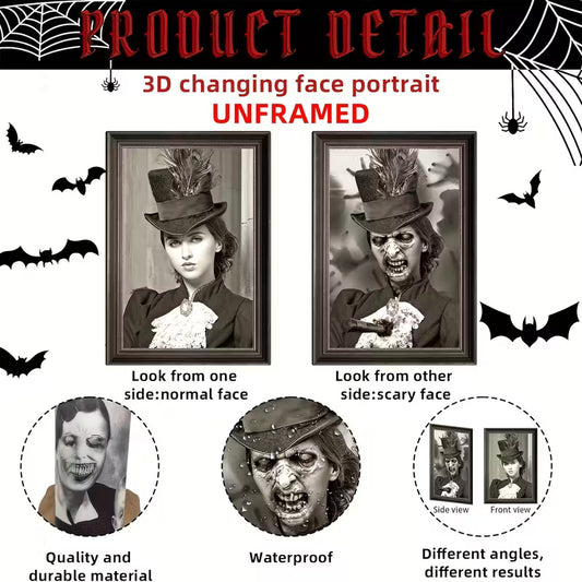Halloween 3D Moving Portraits Pack of 12