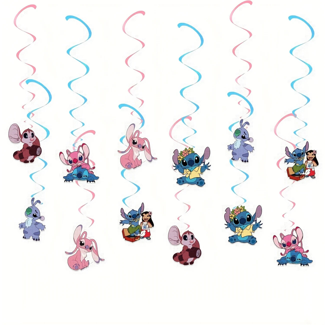 Stitch Character Hanging Swirls Pack of 12