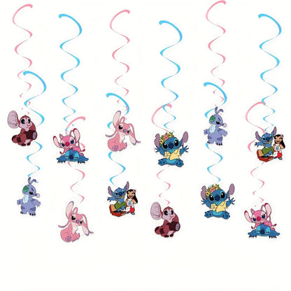 Stitch Character Hanging Swirls Pack of 12
