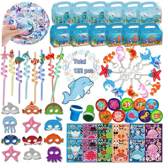 Sea Animal Theme Birthday Party Favors For 12 Guests