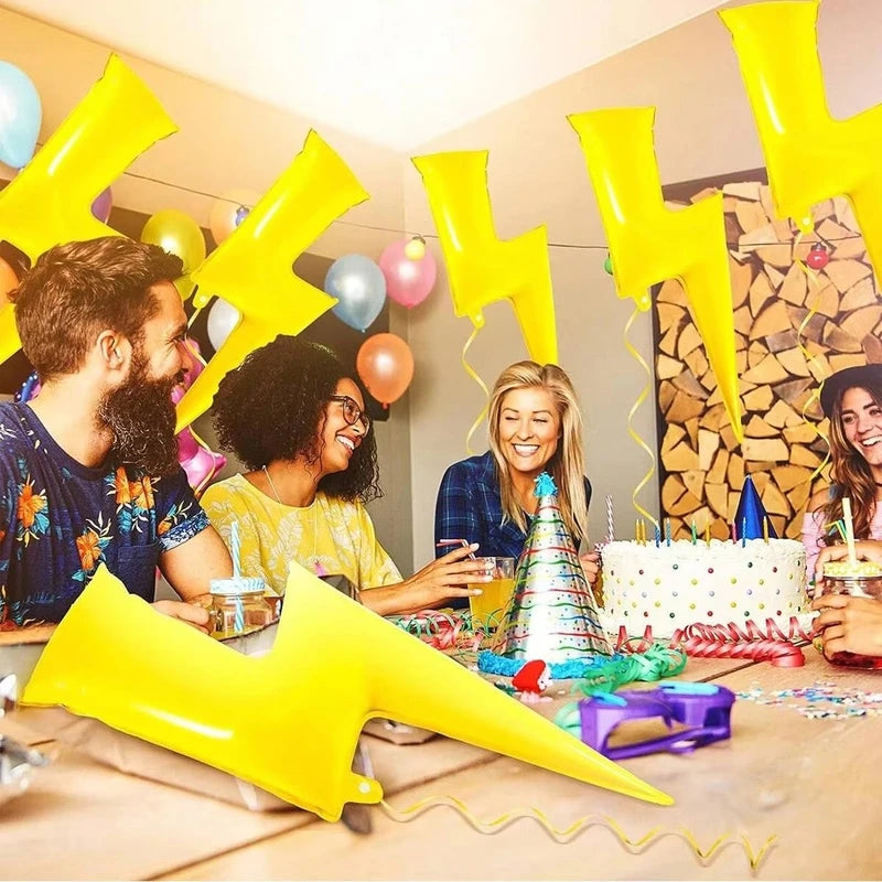 Yellow Lightning Foil Balloon