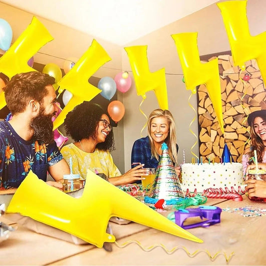 Yellow Lightning Foil Balloon
