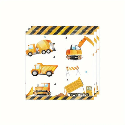 Construction Birthday Party Tableware For 10 Guests