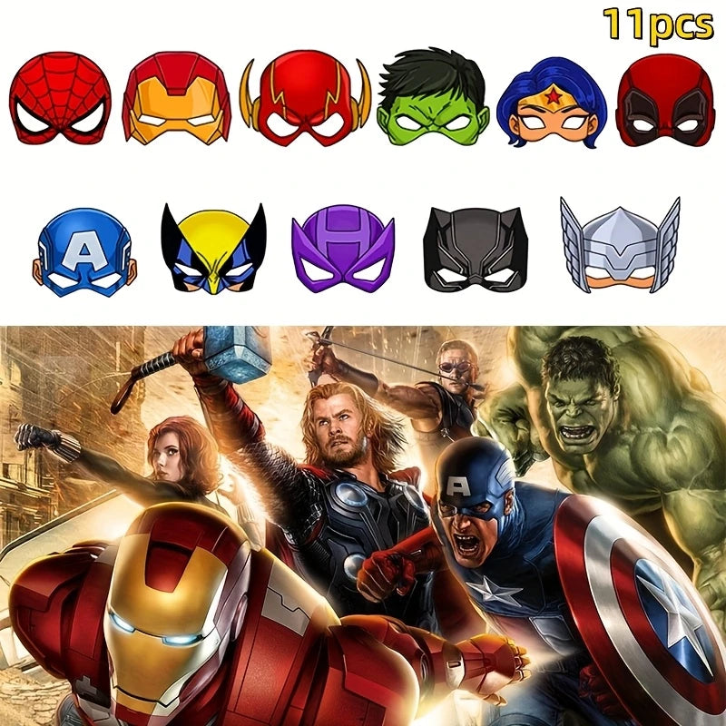 Marvel Avengers Heros Paper Masks Pack of 11