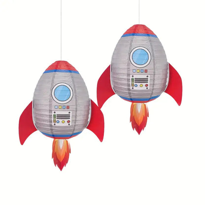Rocket-shaped Paper Lanterns Pack of 2