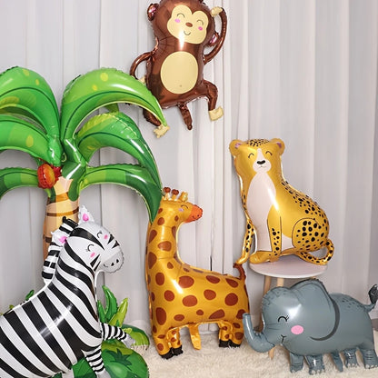 Jungle Safari Animal Foil Balloons Set of 7