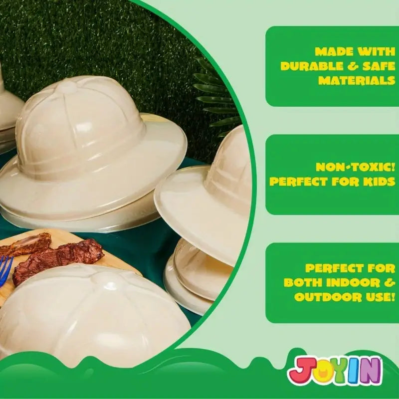 Safari Explorer Party Hats Durable plastic Pack of 15
