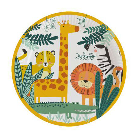 Get Wild Paper Plates Pack of 8