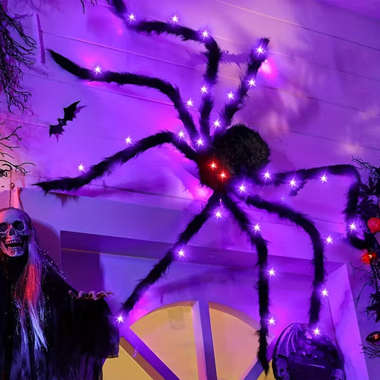 Giant Glowing Spider Decoration with Bendable Legs