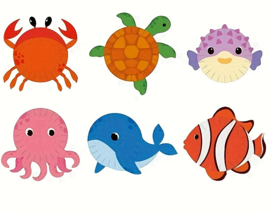 Under the Sea Animal Shaped Party Paper Plates Pack of 6
