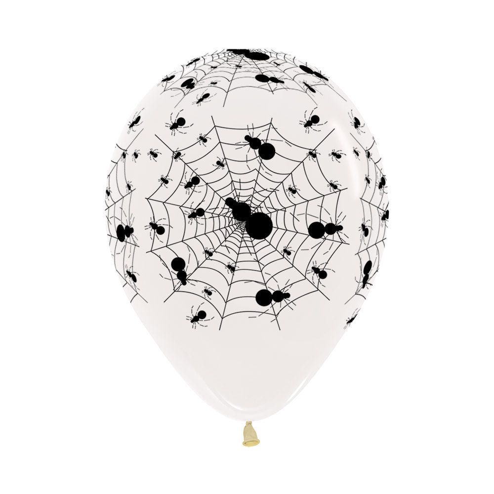 Spider on Web Latex Balloons Pack of 10
