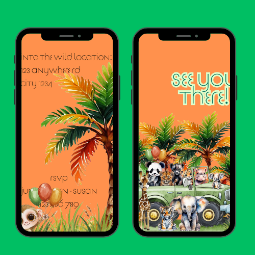 Wild Safari Interactive Video Invitation