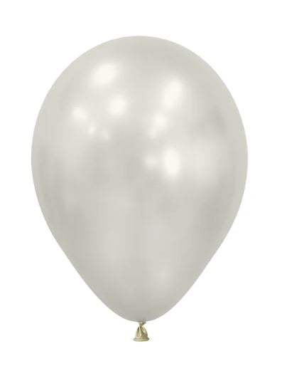 Silk Oyster White 12.5cm Latex Balloons Pack of 10