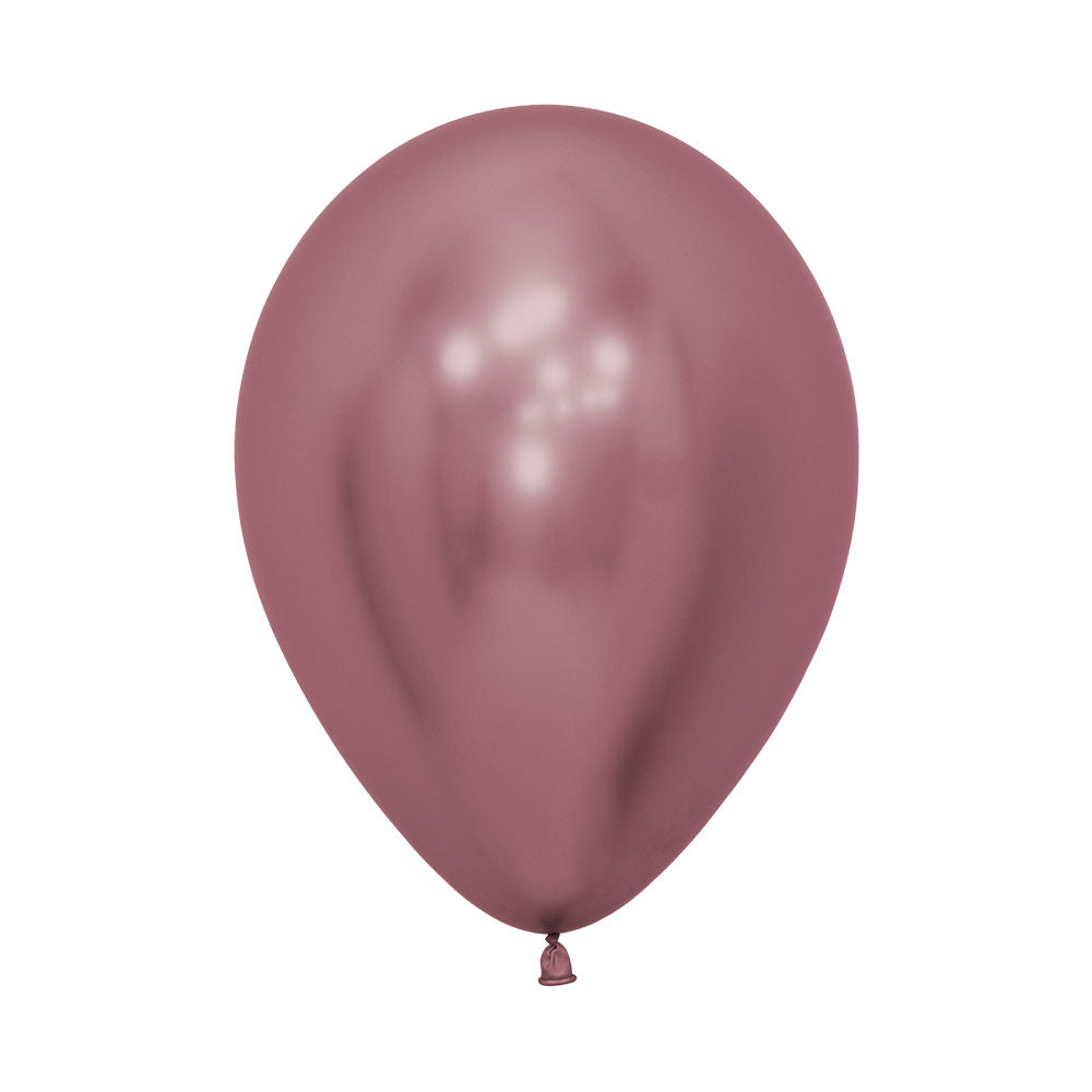 Chrome Reflex Pink 12.5cm Latex Balloons Pack of 20