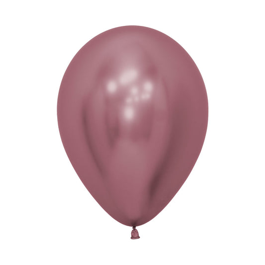 Chrome Reflex Pink 12.5cm Latex Balloons Pack of 20