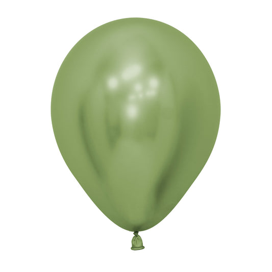 Chrome Reflex Lime Green 12.5cm Latex Balloons Pack of 20