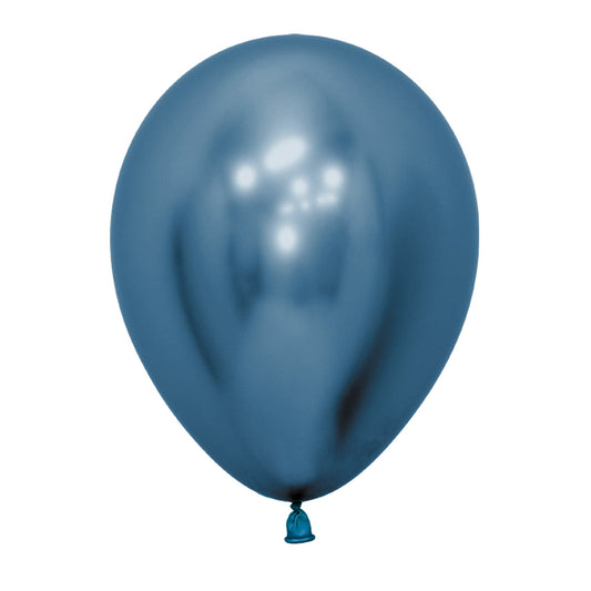Chrome Reflex Blue 12.5cm Latex Balloons Pack of 20