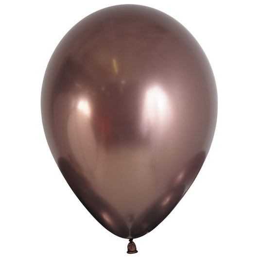 Chrome Reflex Truffle 12.5cm Latex Balloons Pack of 20
