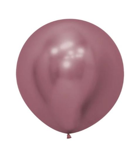 Chrome Reflex Pink 45cm Latex Balloons Pack of 6