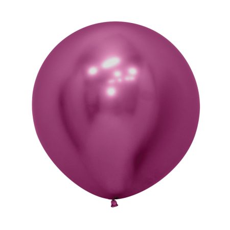 Chrome Reflex Fuchsia Pink 60cm Latex Balloons Pack of 3