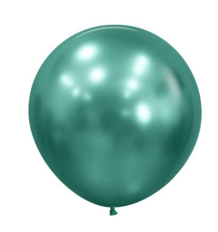Chrome Reflex Green 60cm Latex Balloons Pack of 3