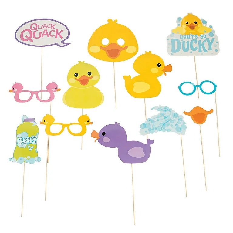 Rubber Ducky Photo Stick Props Pack of 12