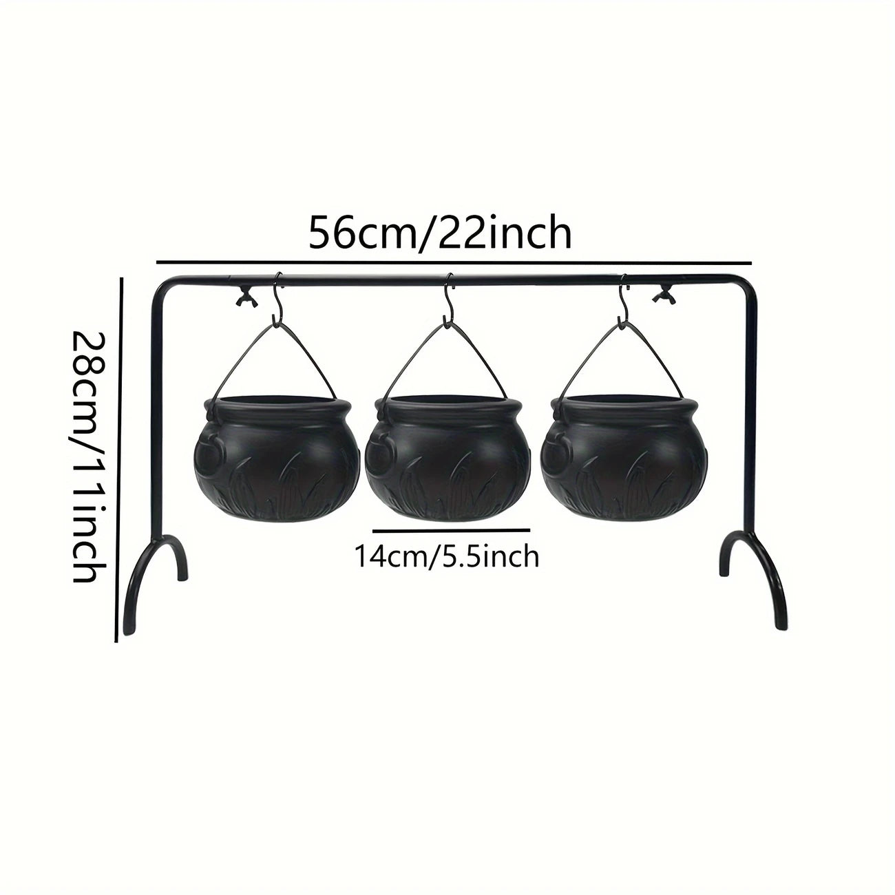 Halloween Witch Cauldron Serving Set of 3