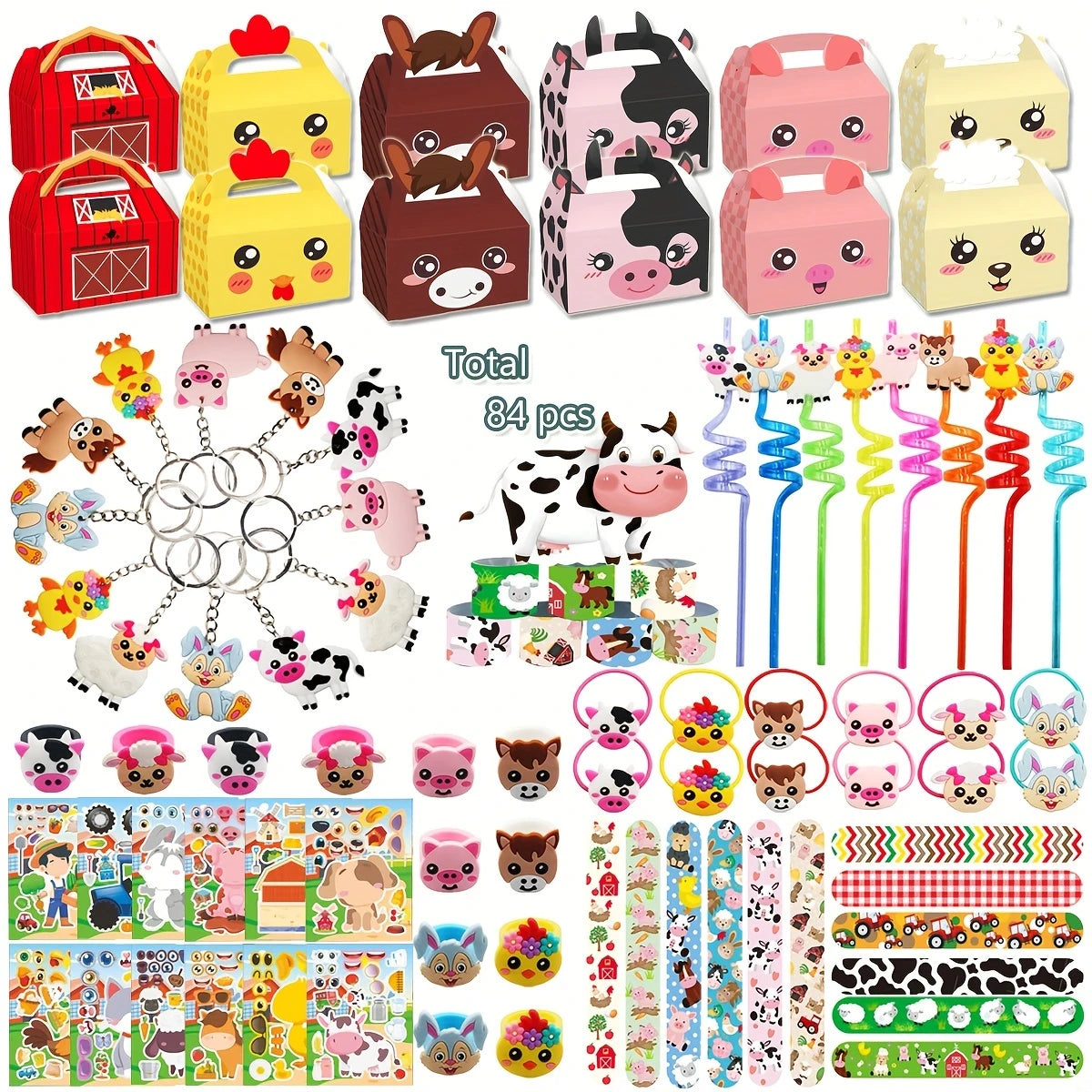 Farm Animal Party Pack for 12 Kids