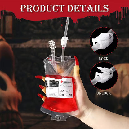 Halloween Blood Bags Reusable Plastic Pack of 5