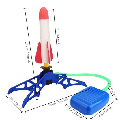 Toy Rocket Launchers with Foam Rockets And Foot-Pump Air Propulsion