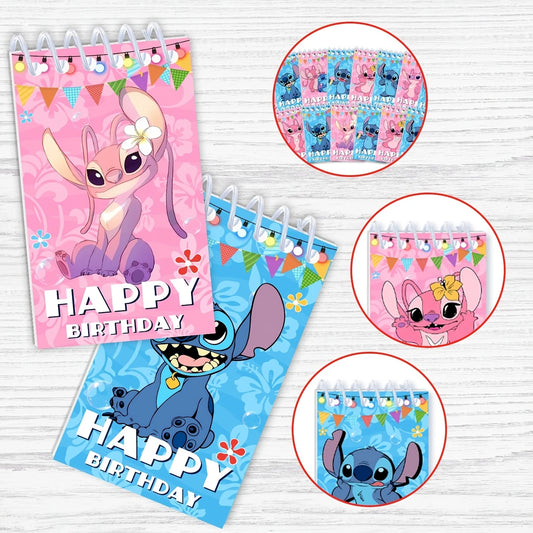Stitch & Angel Mini Notebook Favors Pack of 10