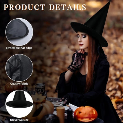 Floating Witch Hats Hanging Decor Pack of 4
