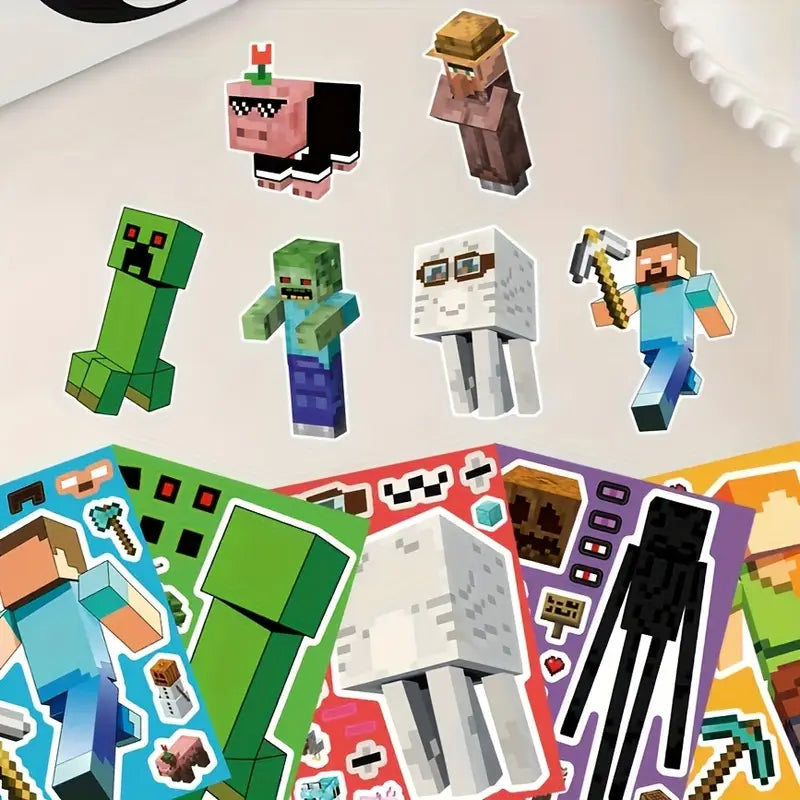 Minecraft DIY face changing sticker sheets Pack of 8