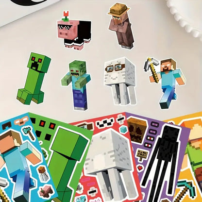 Minecraft DIY face changing sticker sheets Pack of 8