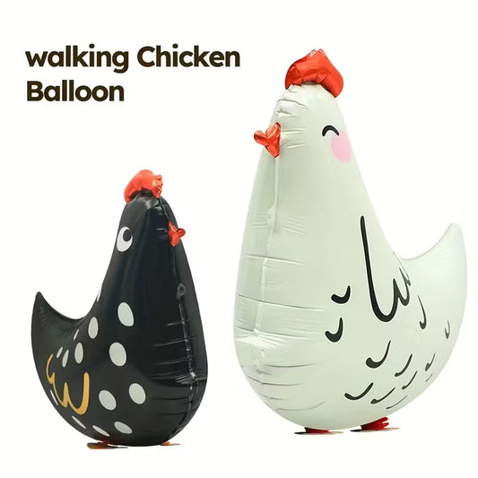 3D Chicken Air walker Foil Balloons Pack of 2