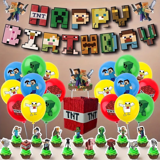 Minecraft Party Decoration Kit