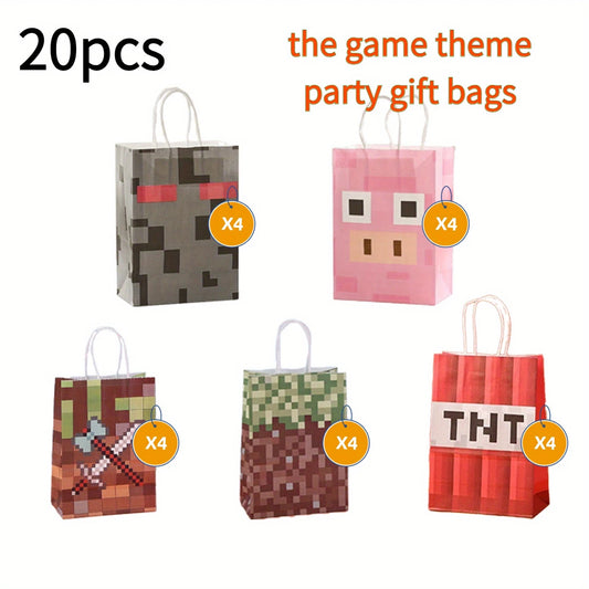 Minecraft Pixel Paper Party Bags Pack of 20