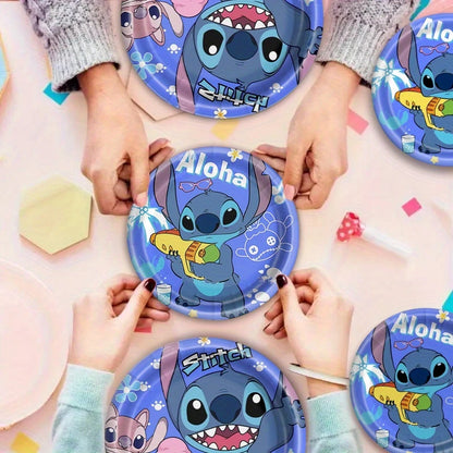 Stitch Themed Party Tableware Set for 10 guests